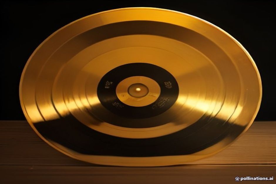 Gold vinyl record representing legendary rap catalog