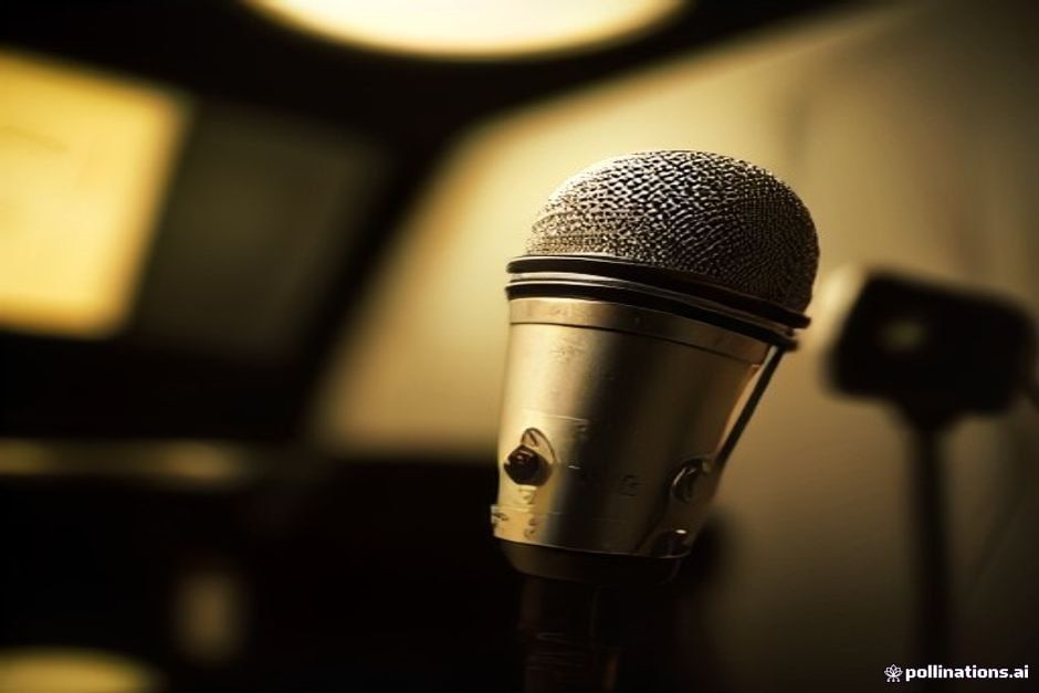 Vintage studio microphone reflecting music recording excellence