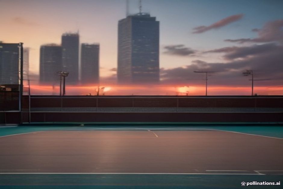 Outdoor Chicago basketball court symbolizing early career roots