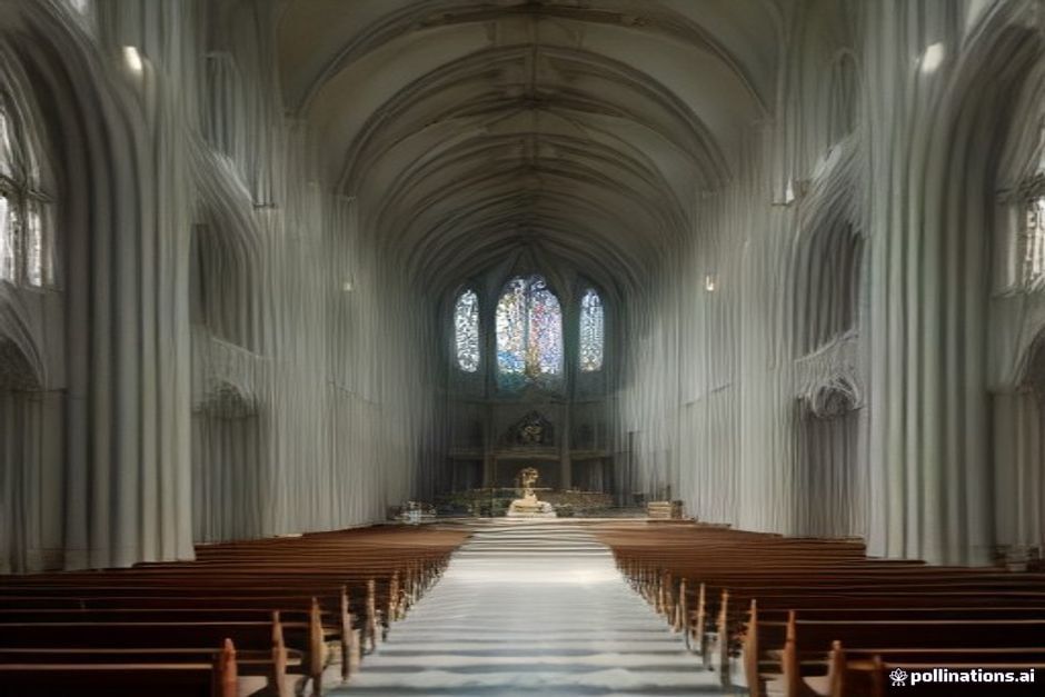 Grand piano inside sunlit gospel sanctuary