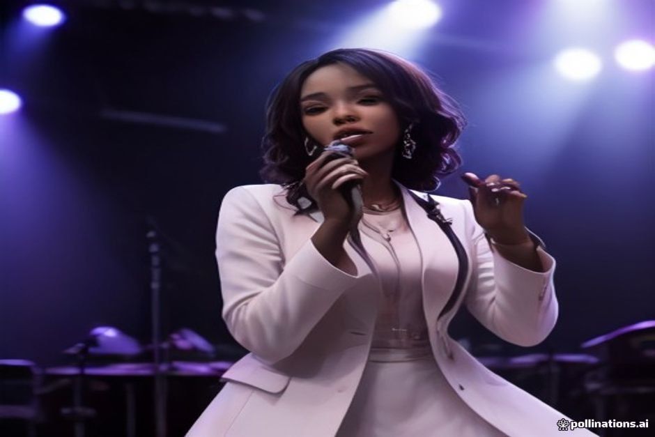 Tramaine Hawkins performing gospel music onstage