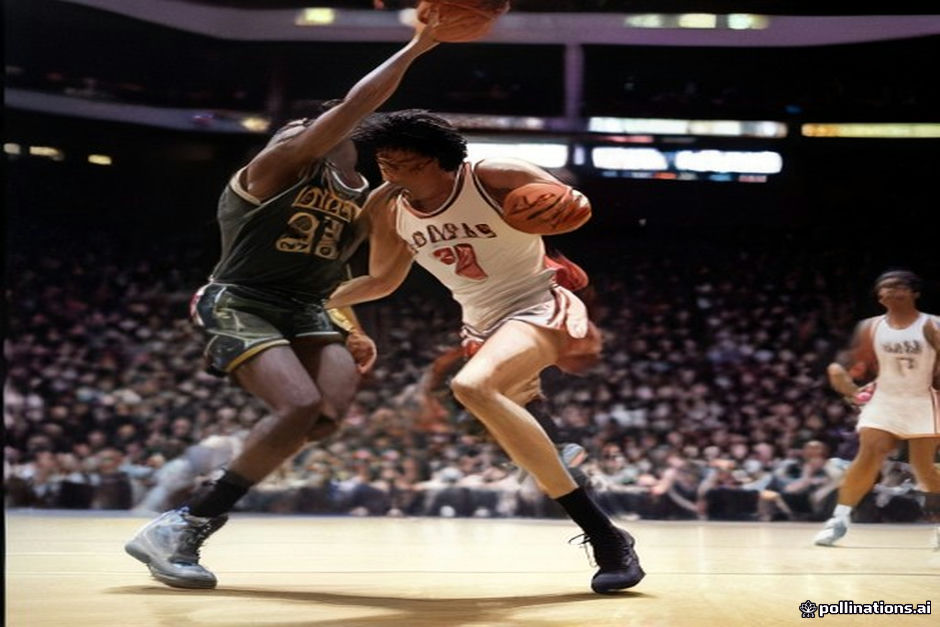 earl the pearl monroe dribbling past an opponent during a historic nba game
