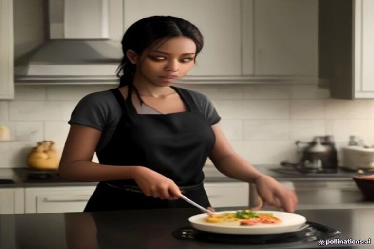 Shamicka Gibbs cooking in her kitchen representing her culinary career and net worth