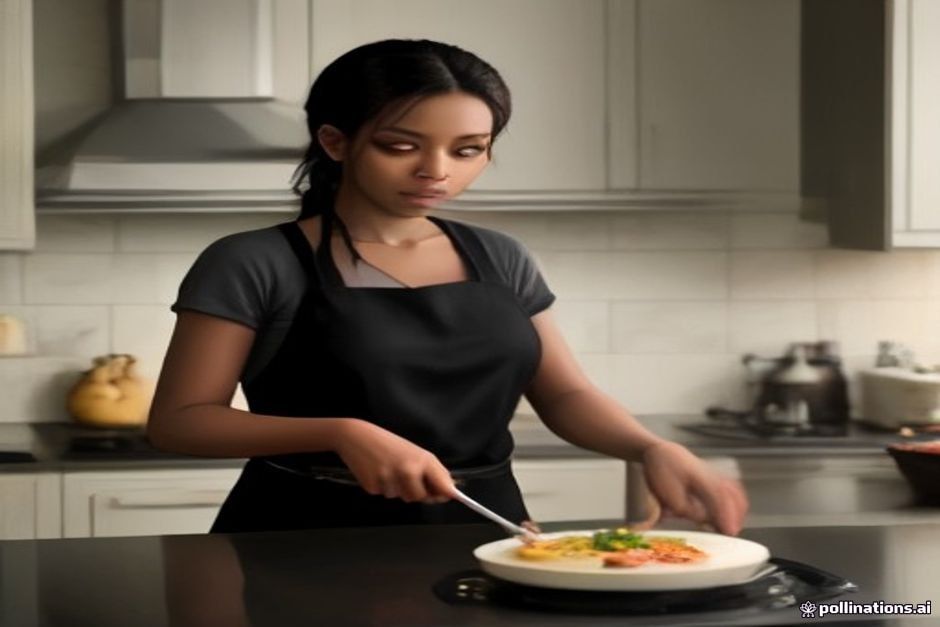 Shamicka Gibbs cooking in her kitchen representing her culinary career and net worth